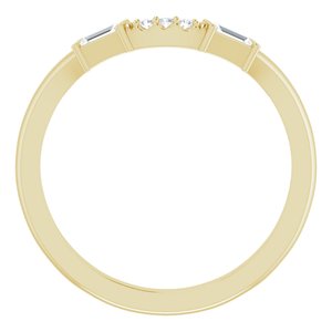 14K Yellow 1/8 CTW Natural Diamond Matching Band