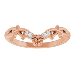14K Rose .04 CTW Natural Diamond Ring Enhancer