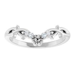 Platinum .04 CTW Natural Diamond Ring Enhancer