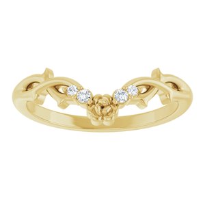 14K Yellow .04 CTW Natural Diamond Ring Enhancer