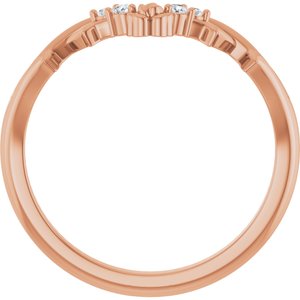 14K Rose .04 CTW Natural Diamond Ring Enhancer