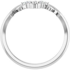 14K White .04 CTW Natural Diamond Ring Enhancer