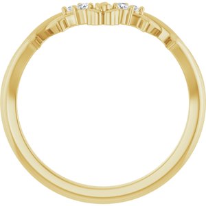 14K Yellow .04 CTW Natural Diamond Ring Enhancer