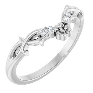 Platinum .04 CTW Natural Diamond Ring Enhancer