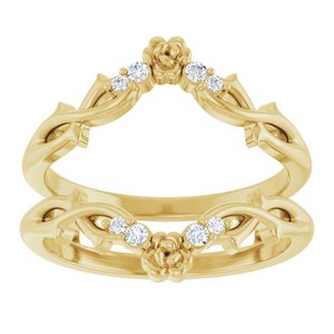 14K Yellow .08 CTW Natural Diamond Ring Guard