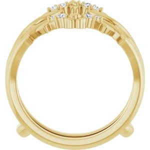 14K Yellow .08 CTW Natural Diamond Ring Guard