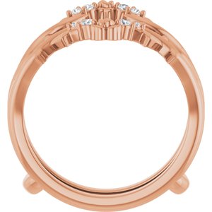 14K Rose .08 CTW Natural Diamond Ring Guard