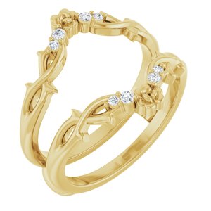14K Yellow .08 CTW Natural Diamond Ring Guard