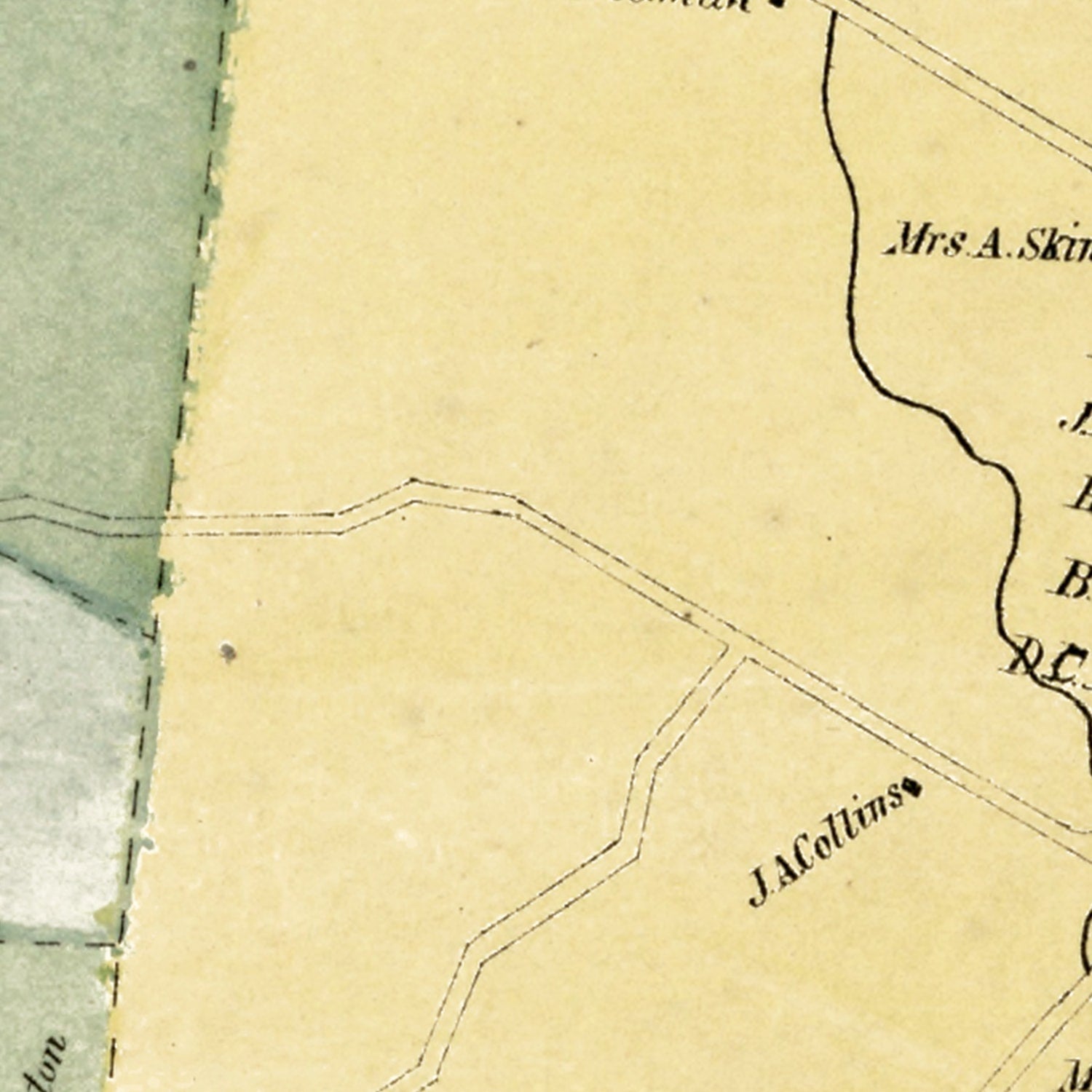 Vintage Map of South Windsor, Connecticut 1869