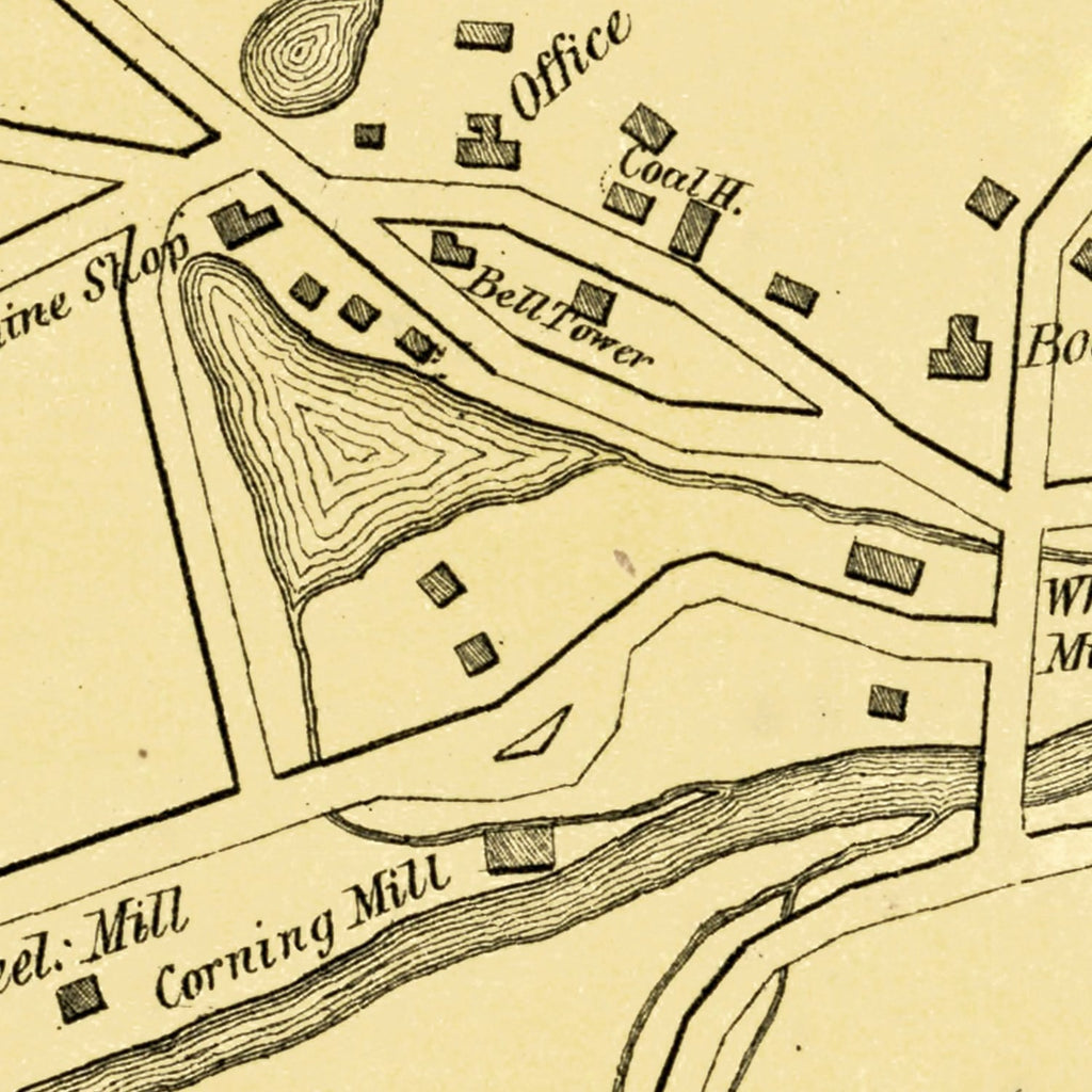 Vintage Map of Hazardville, Connecticut 1869