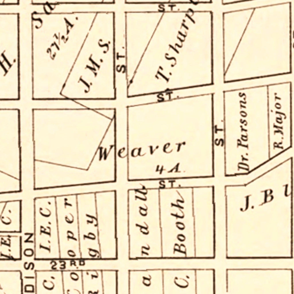 Vintage Map of North Chester, Pennsylvania 1875