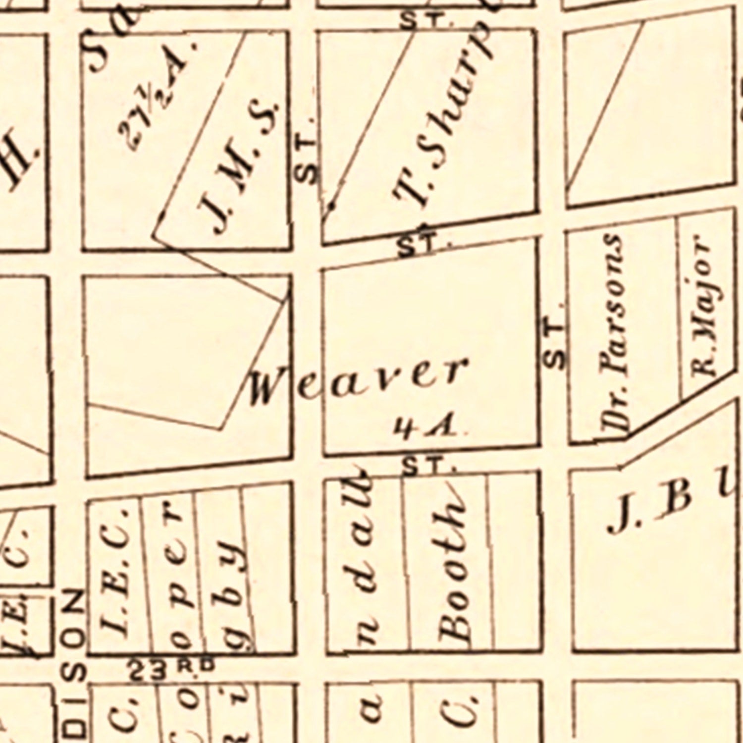 Vintage Map of North Chester, Pennsylvania 1875