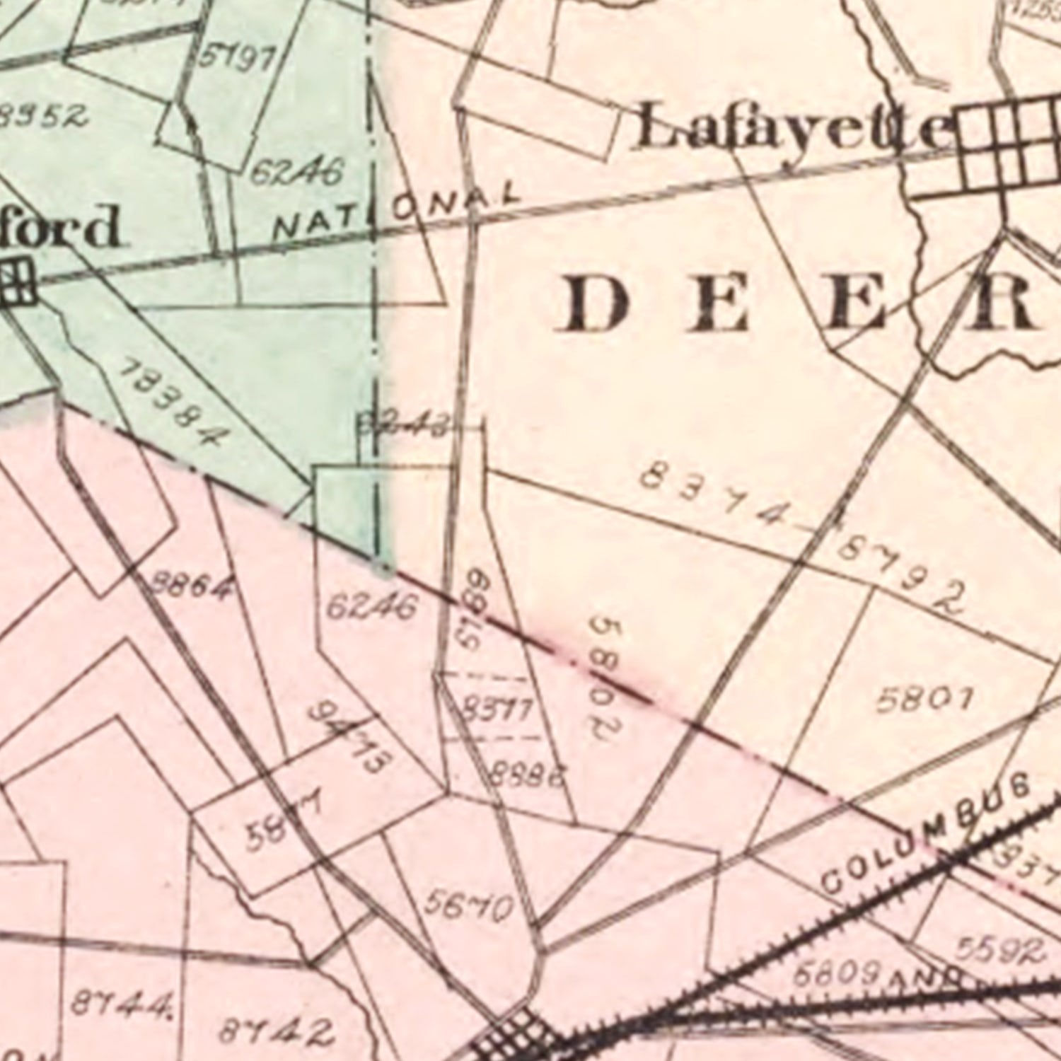 Vintage Map of Madison County, Ohio 1875