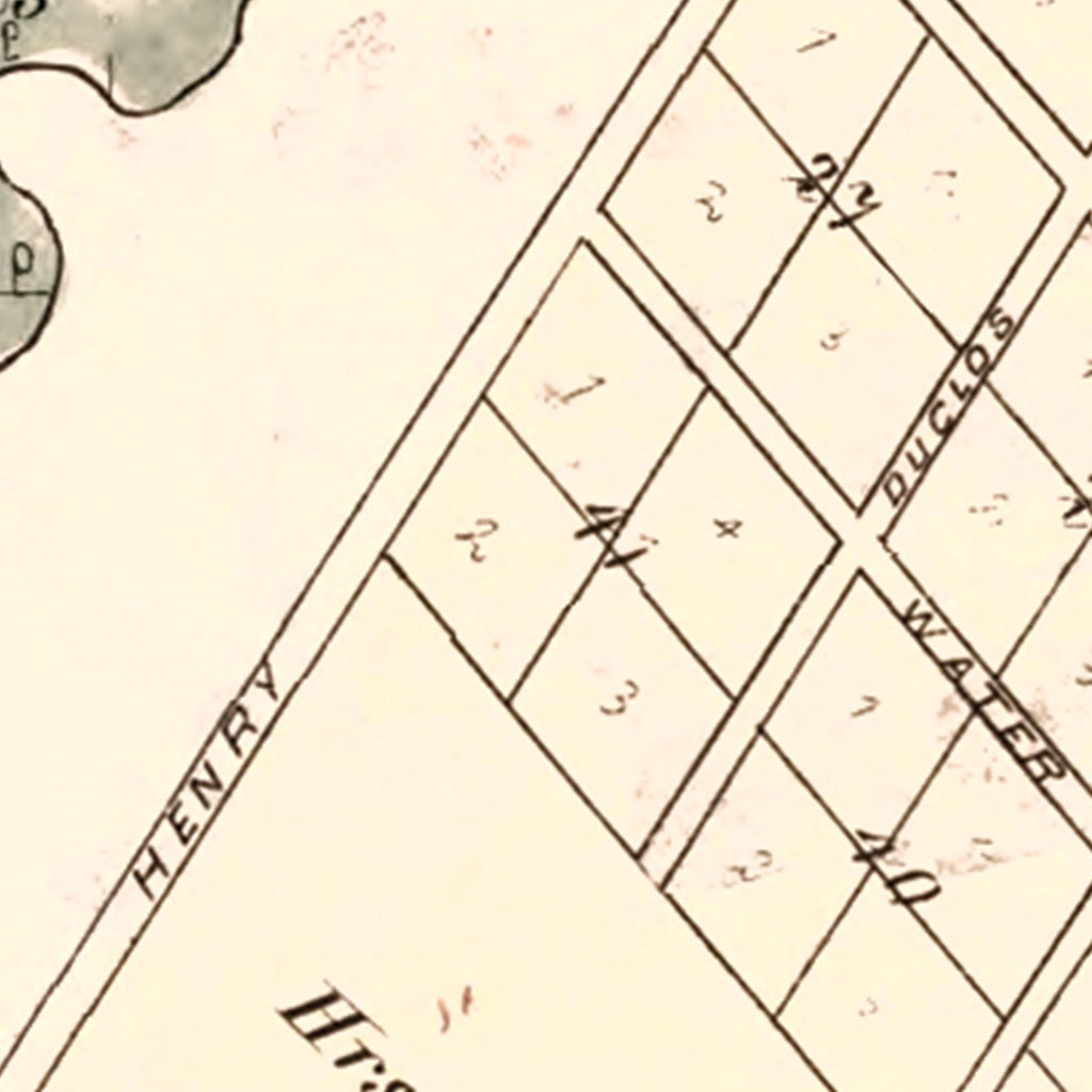Vintage Map of Prairie and Rocher, Illinois 1875
