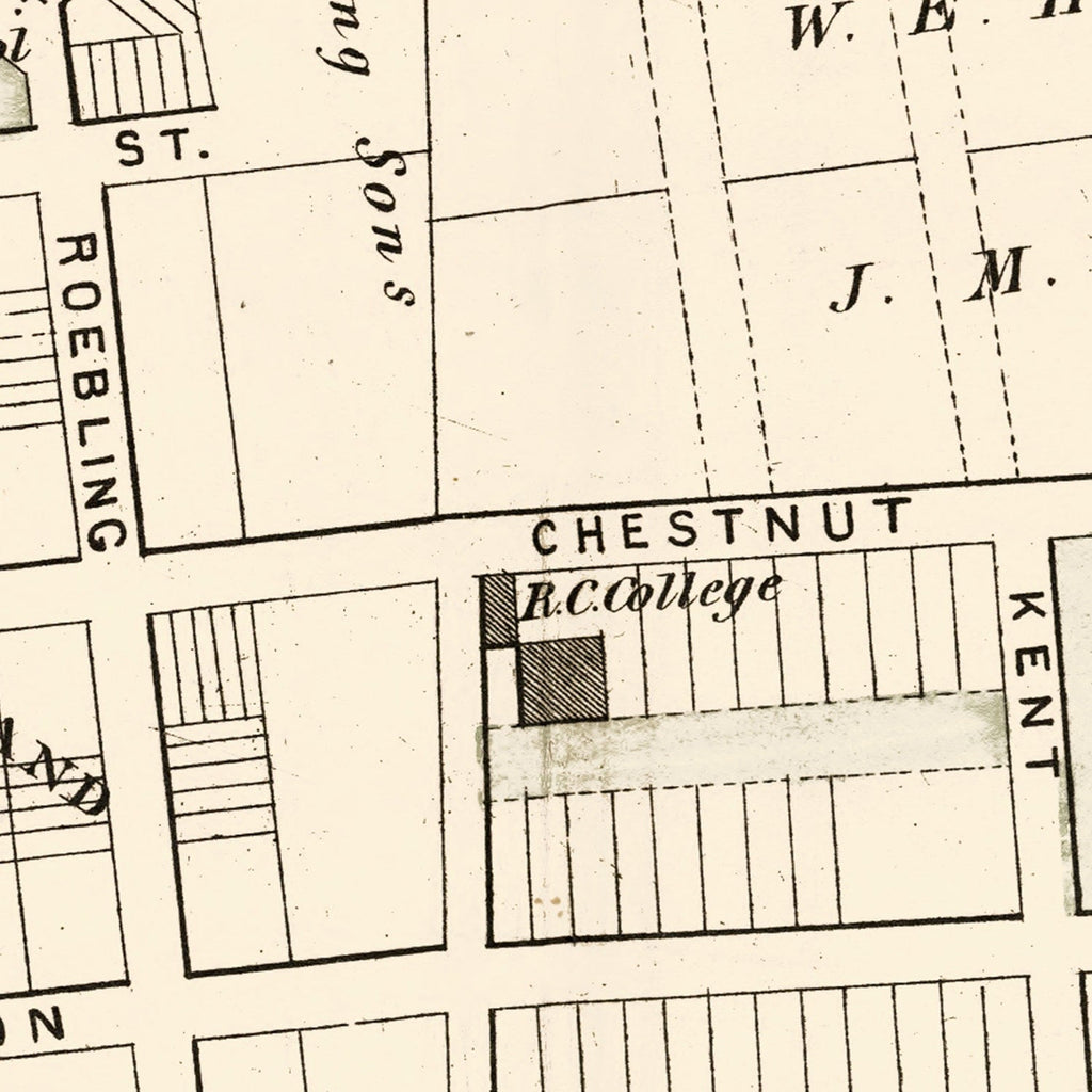 Vintage Map of Chambersburg, New Jersey 1875