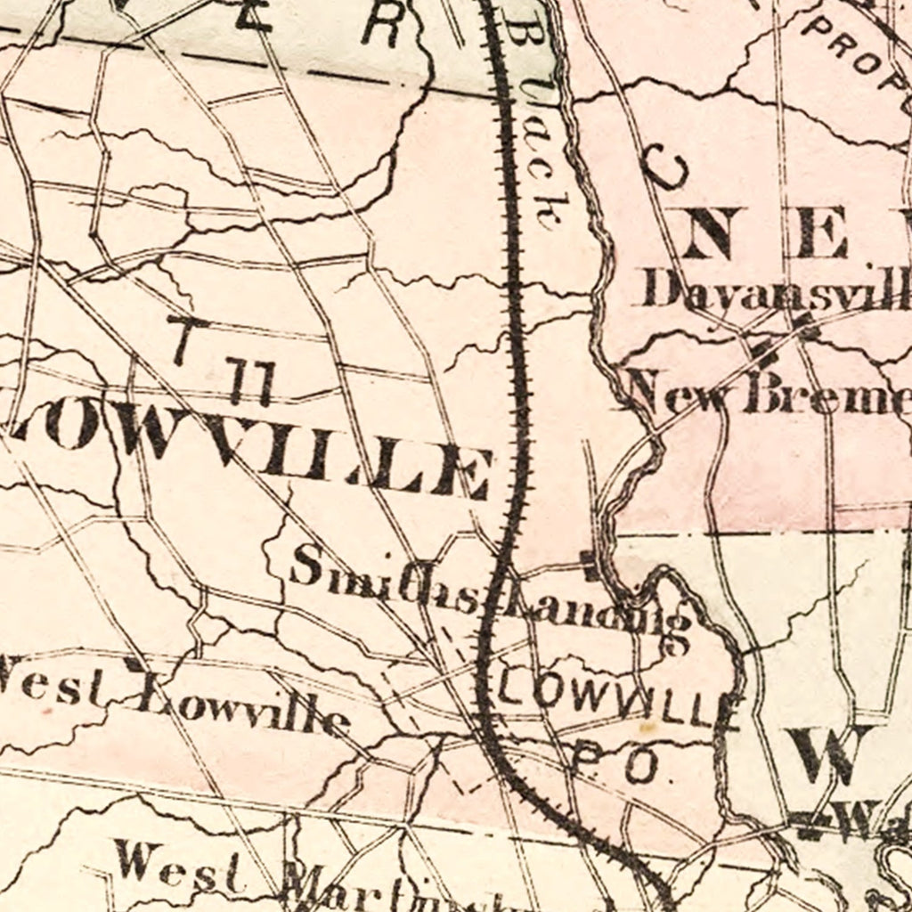 Vintage Map of Lewis County, New York 1875