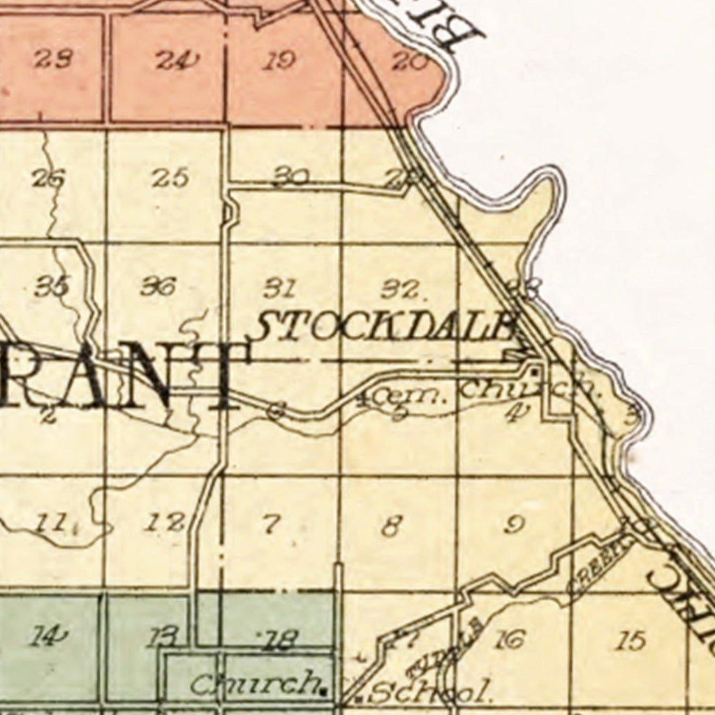 Vintage Map of Croghan, New York 1875