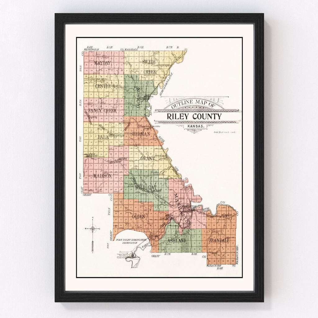 Vintage Map of Croghan, New York 1875