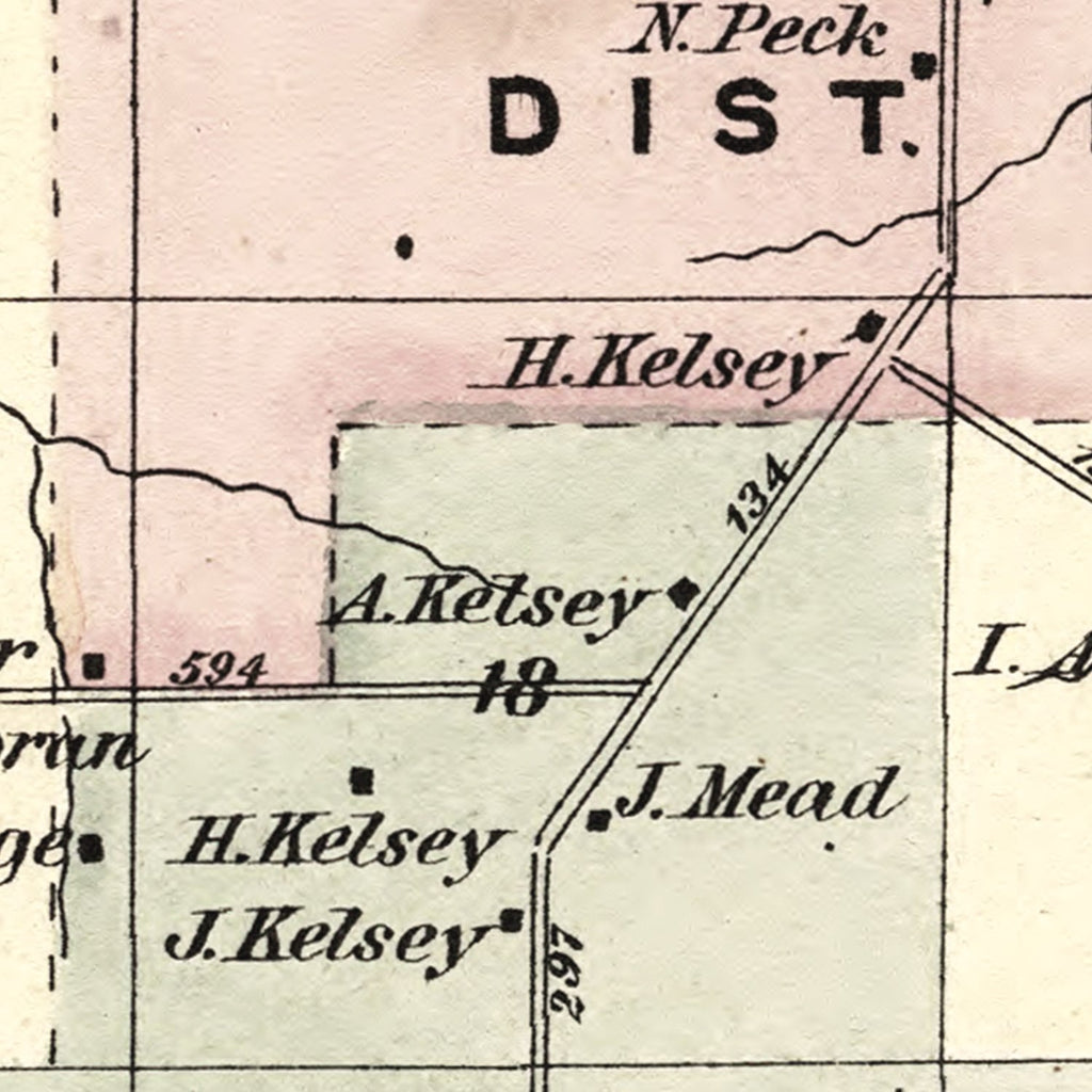 Vintage Map of Harrisburgh Township, Lewis County, New York 1875