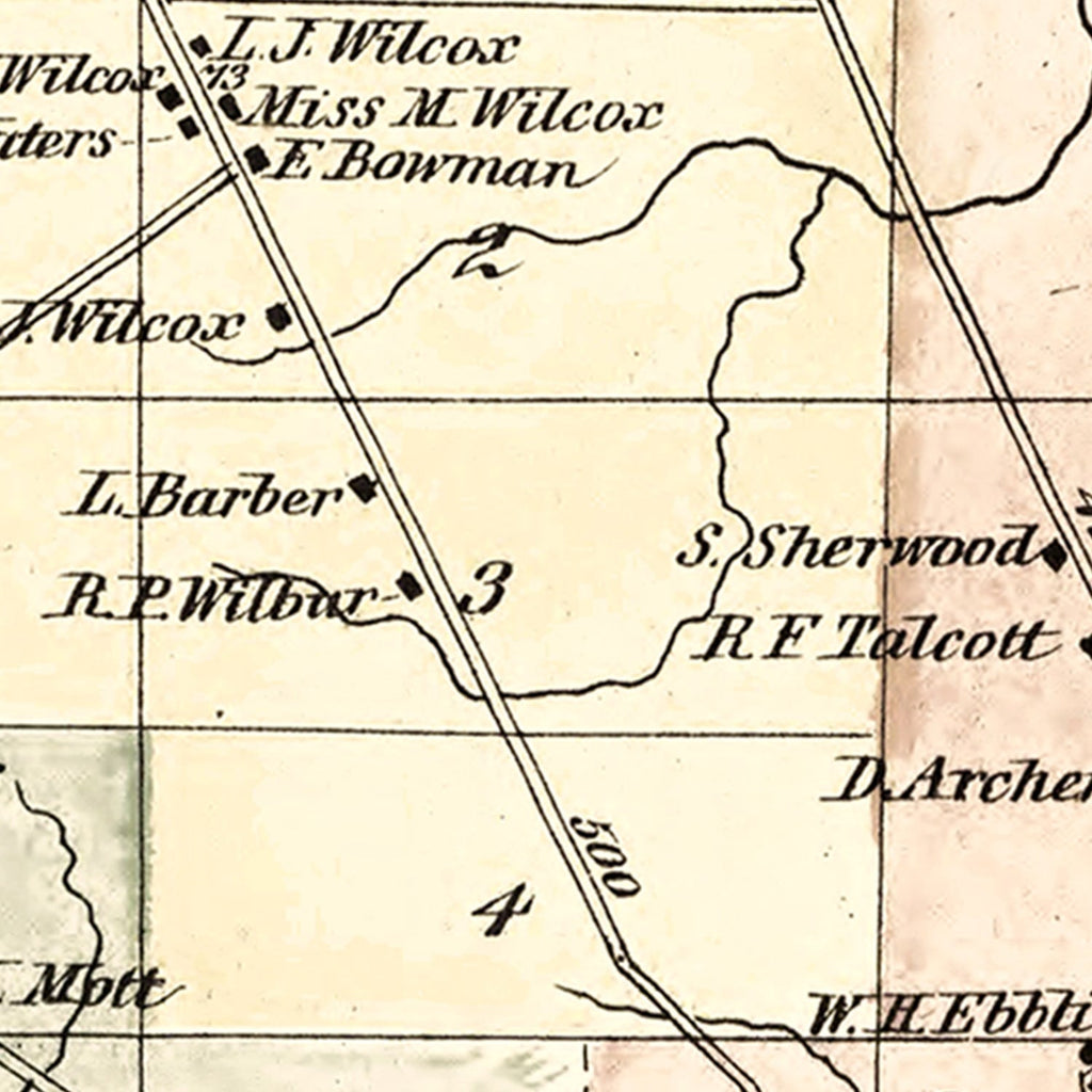 Vintage Map of Lowville Township, Lewis County, New York 1875