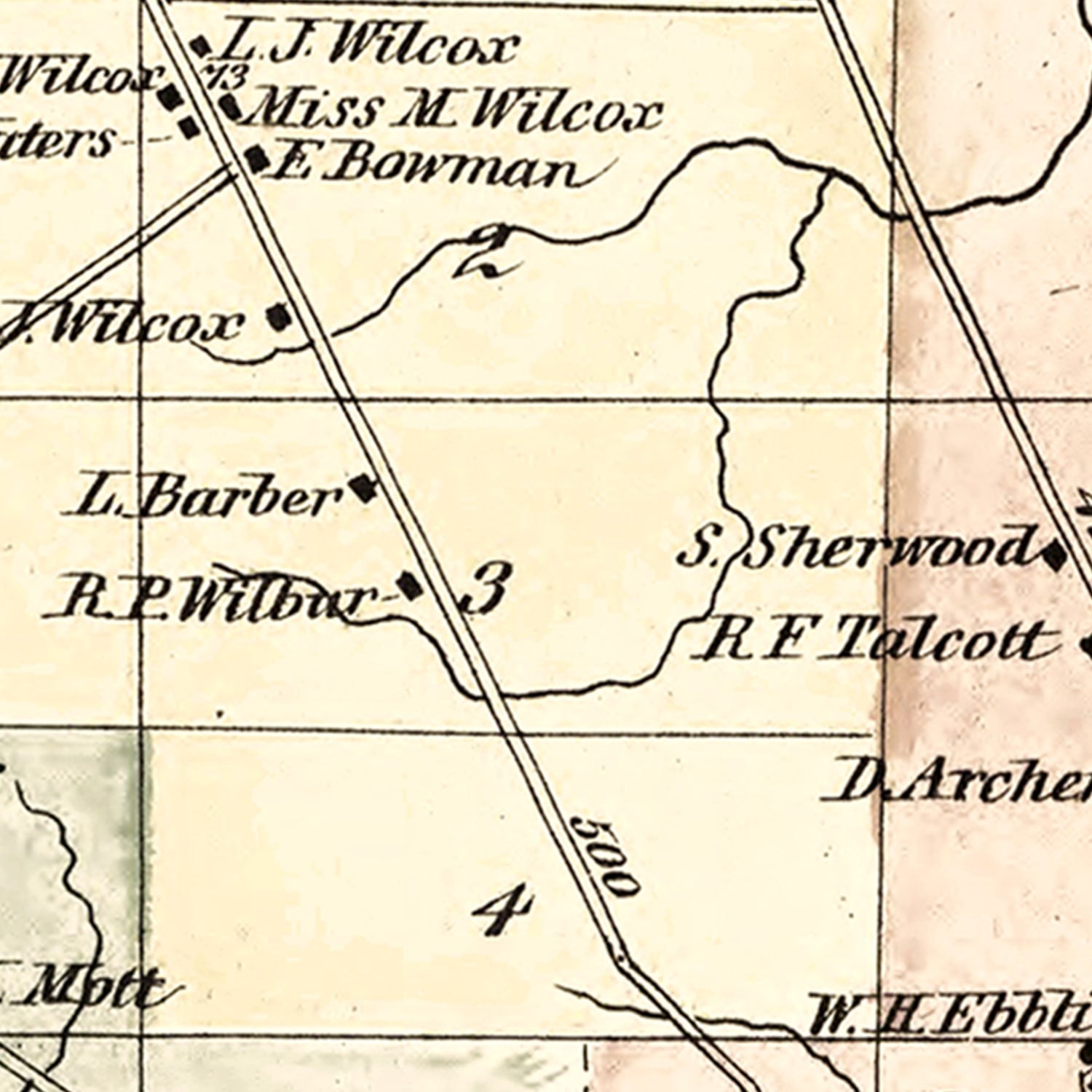 Vintage Map of Lowville Township, Lewis County, New York 1875