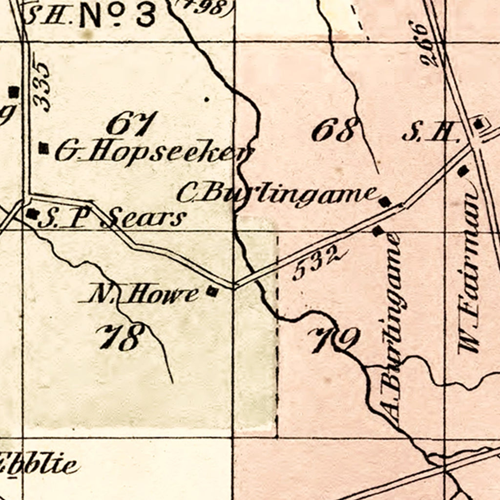 Vintage Map of Montague Township, Lewis County, New York 1875
