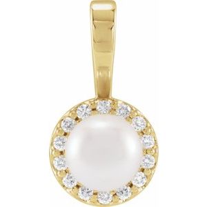 Halo-Style Pearl Pendant