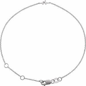 Sterling Silver .04 CTW Natural Diamond Link 6 1/2-7 1/2" Bracelet
