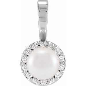 Halo-Style Pearl Pendant