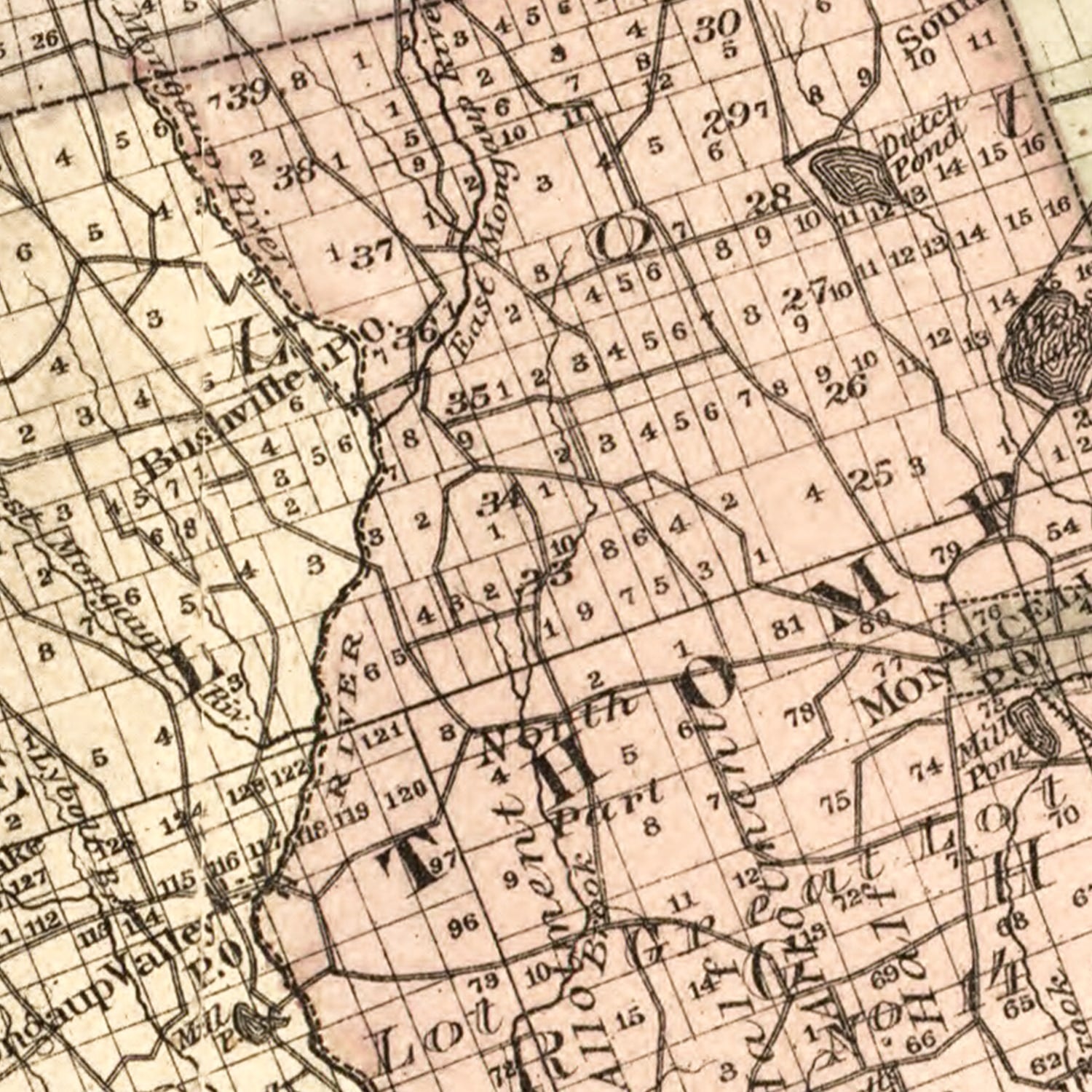 Vintage Map of Sullivan County, New York 1875
