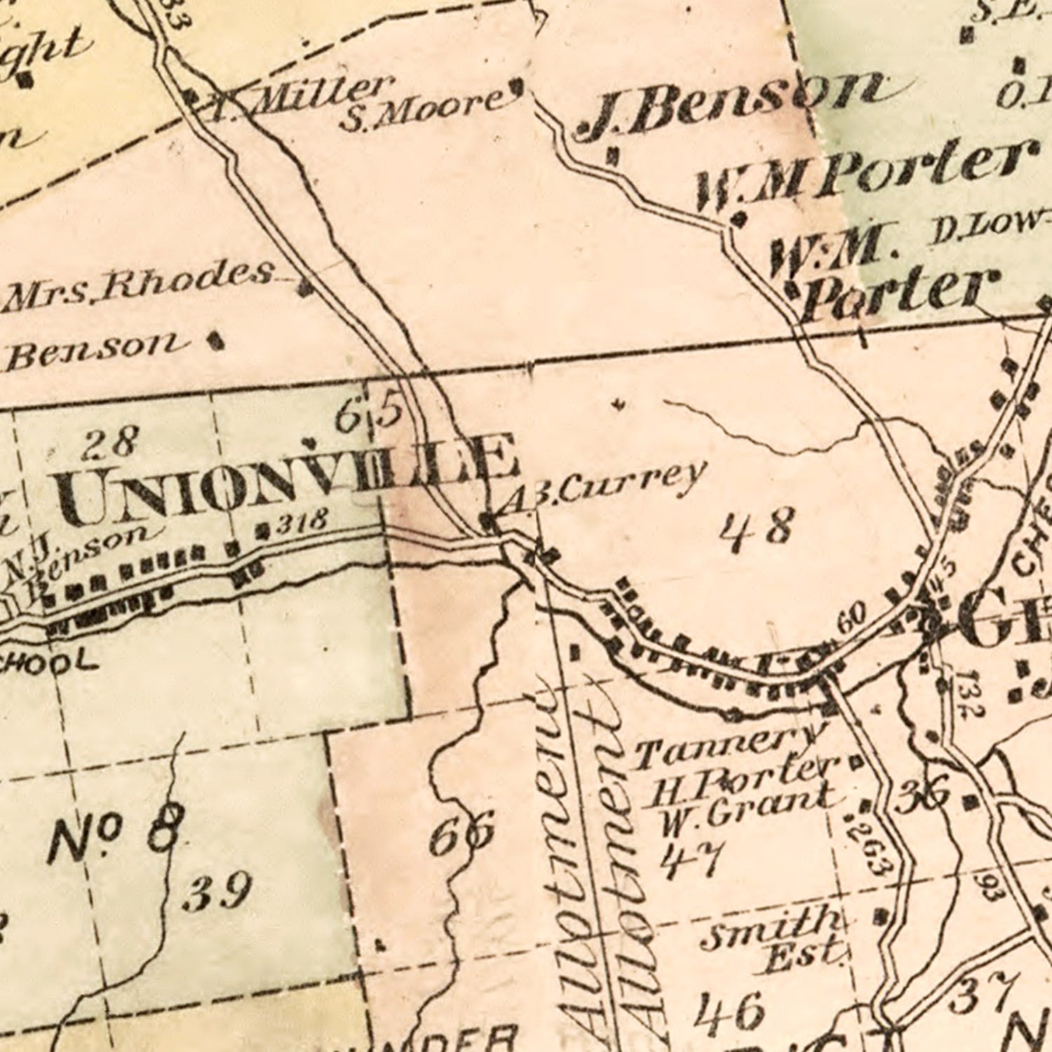 Vintage Map of Neversink Township, Sullivan County, New York 1875