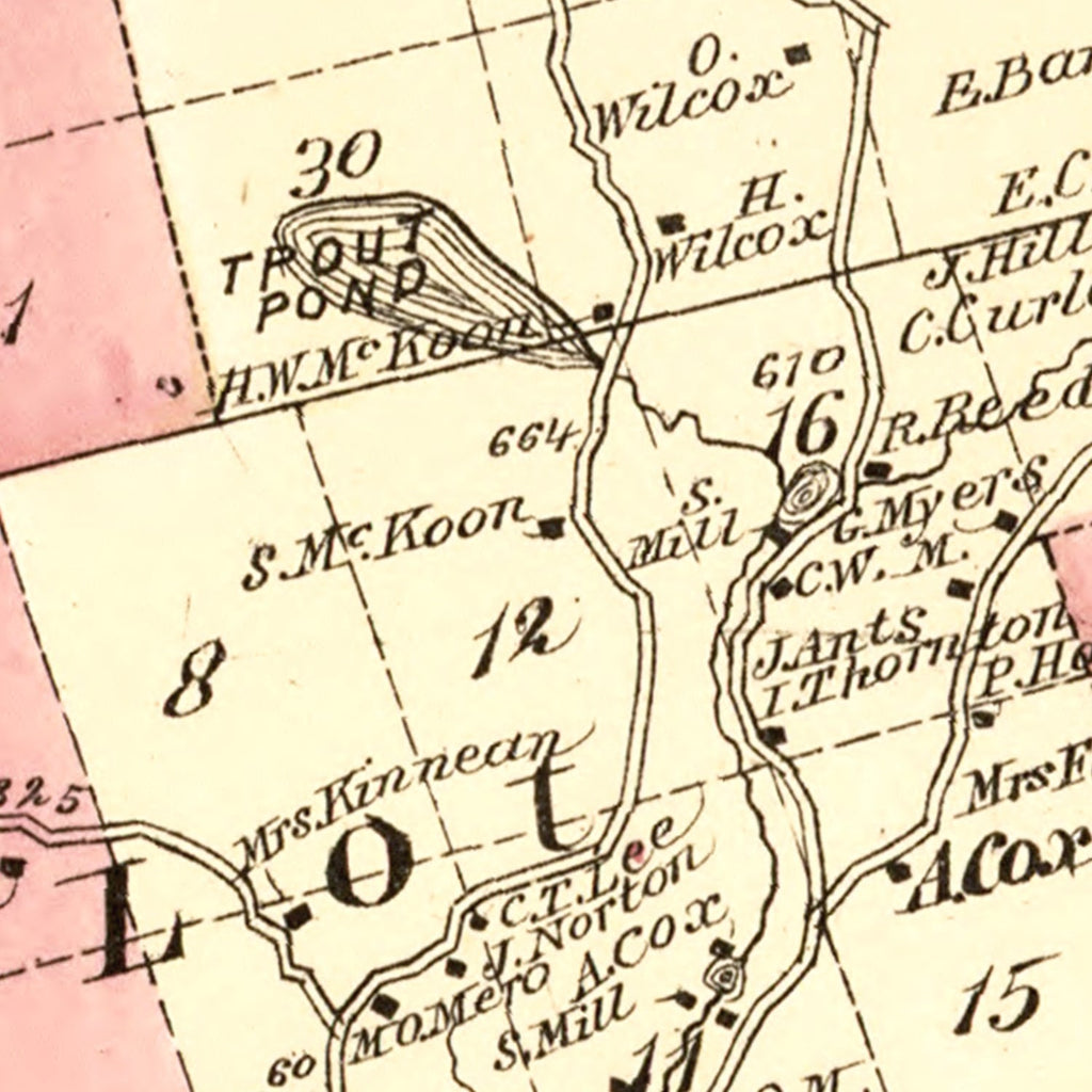 Vintage Map of Fremont Township, Sullivan County, New York 1875