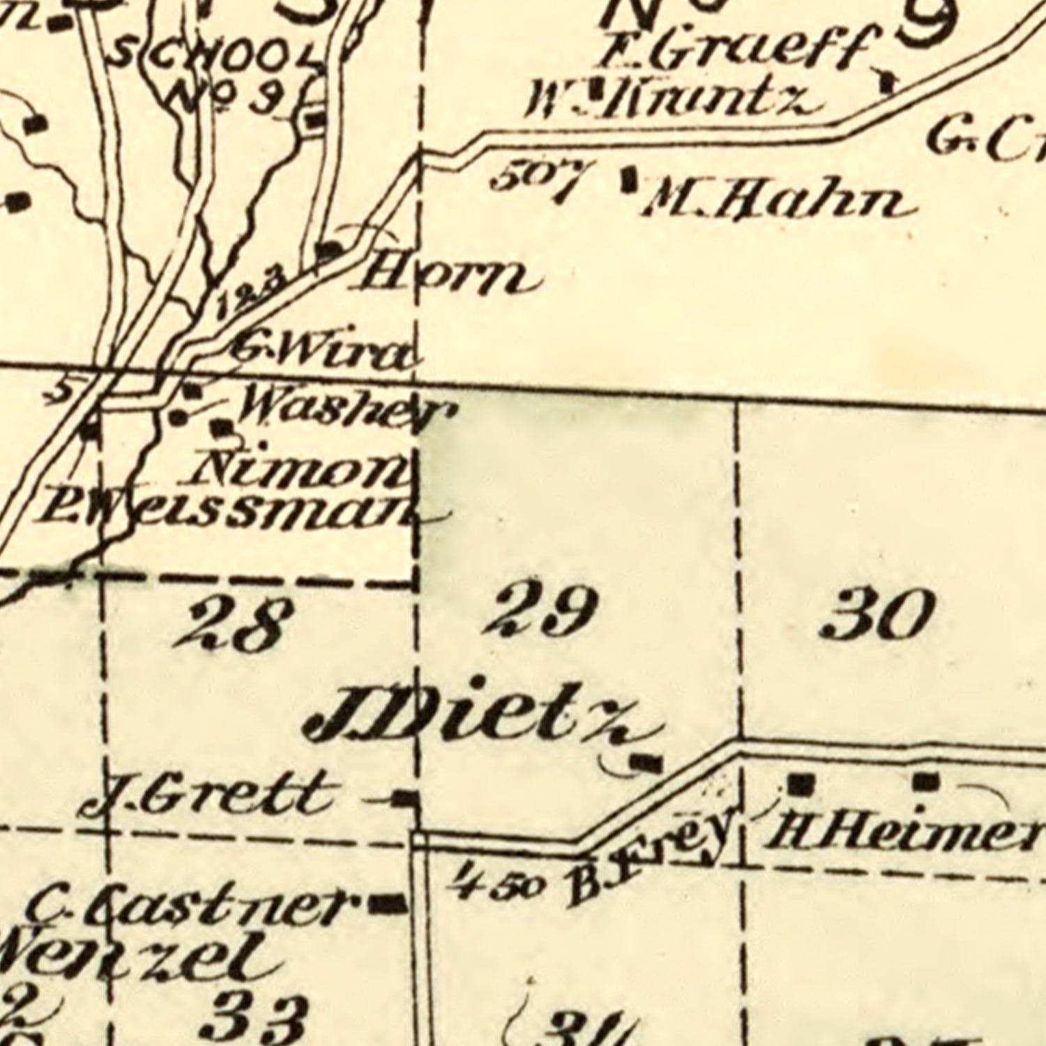 Vintage Map of Callicoon Township, Sullivan County, New York 1875