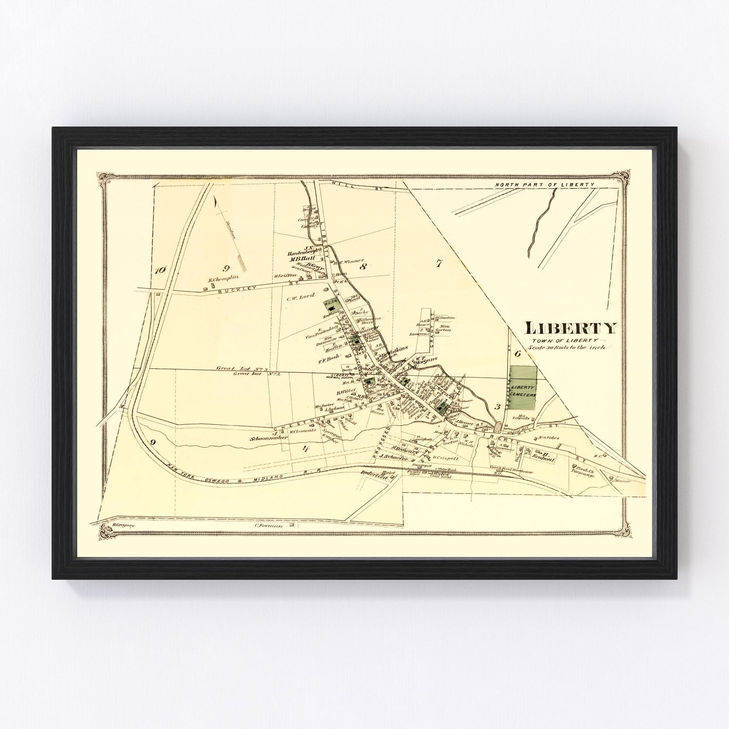 Vintage Map of Liberty Township, Sullivan County, New York 1875