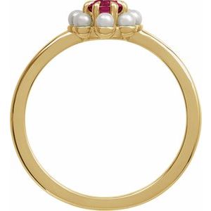 Halo-Style Pearl Ring