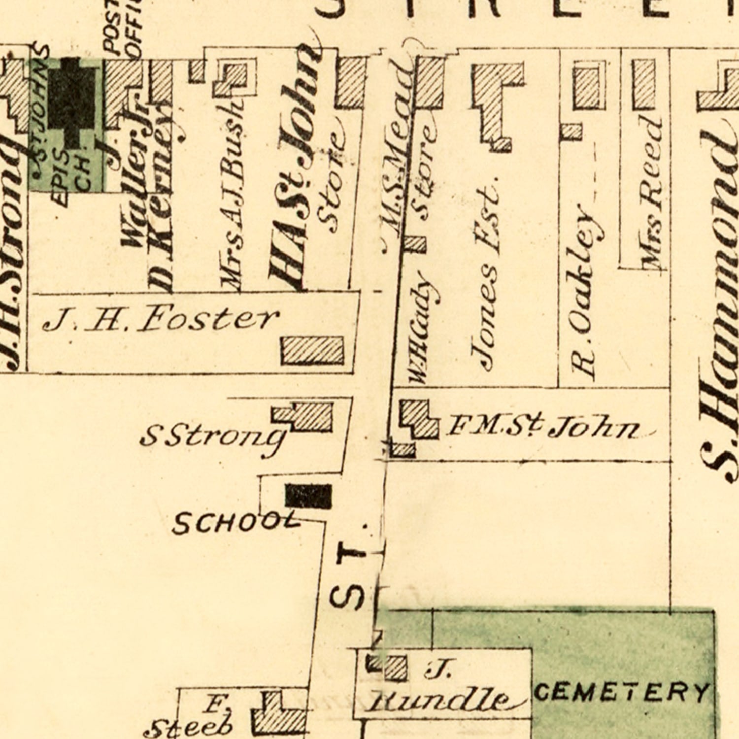 Vintage Map of Monticello Township, Sullivan County, New York 1875