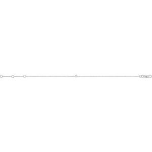 14K White Gold .04 CTW Natural Diamond Link 6 1/2-7 1/2" Bracelet – image 2