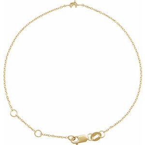 14K Yellow Gold Accented Link 6 1/2-7 1/2" Bracelet Mounting