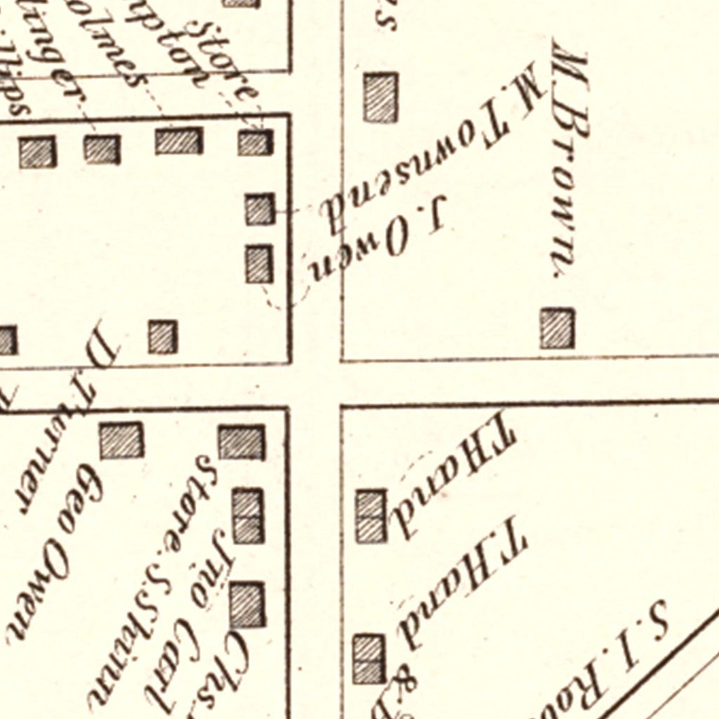 Vintage Map of Port Morris, New Jersey 1876