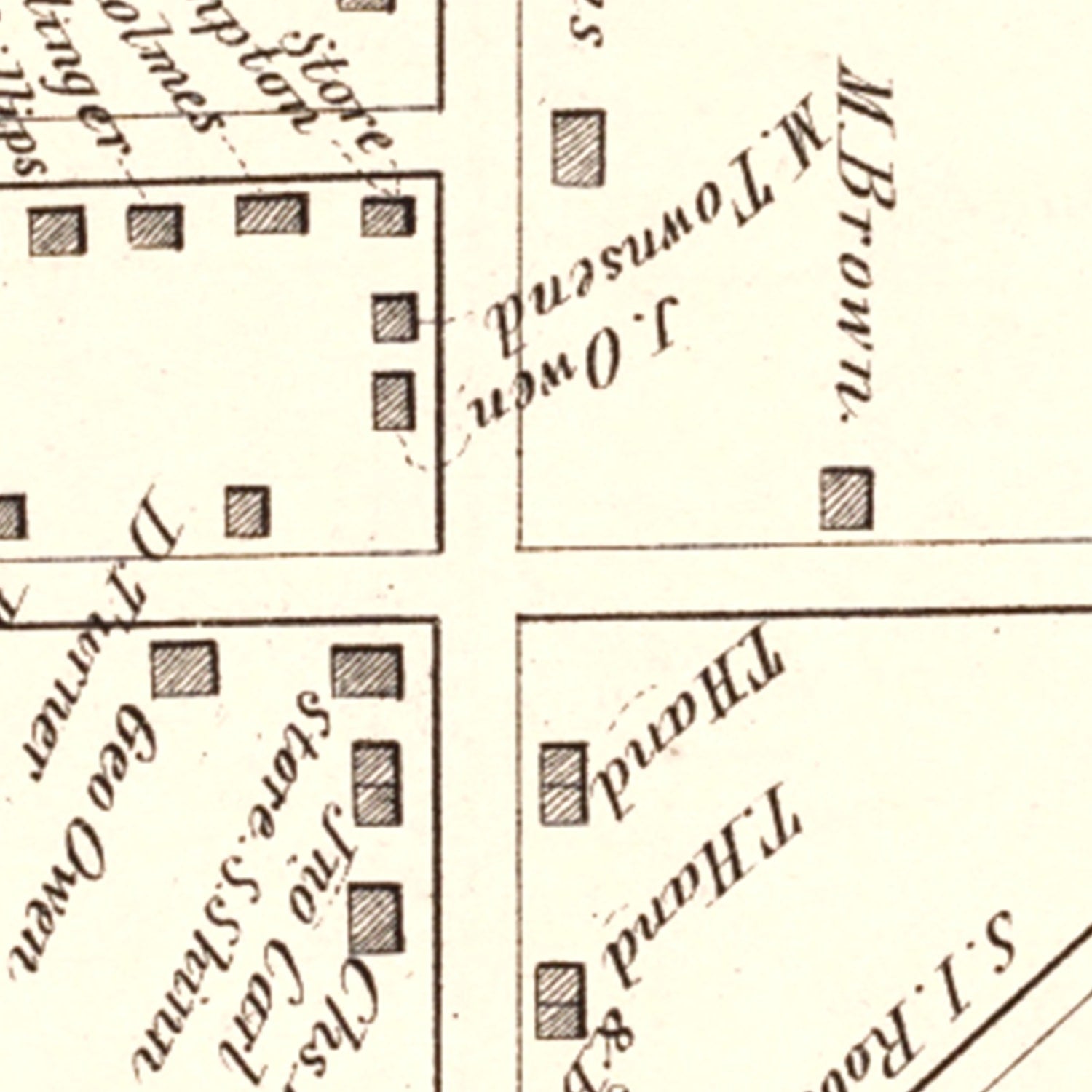 Vintage Map of Port Morris, New Jersey 1876