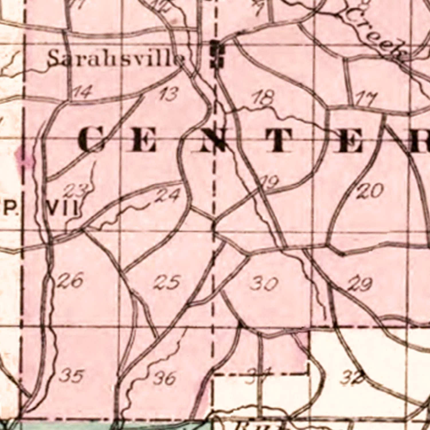 Vintage Map of Noble County, Ohio 1876