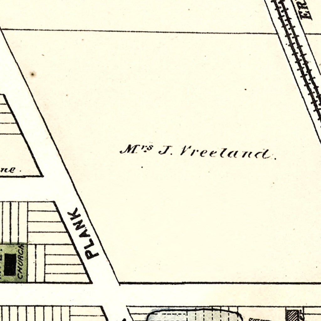 Vintage Map of Clifton, New Jersey 1877