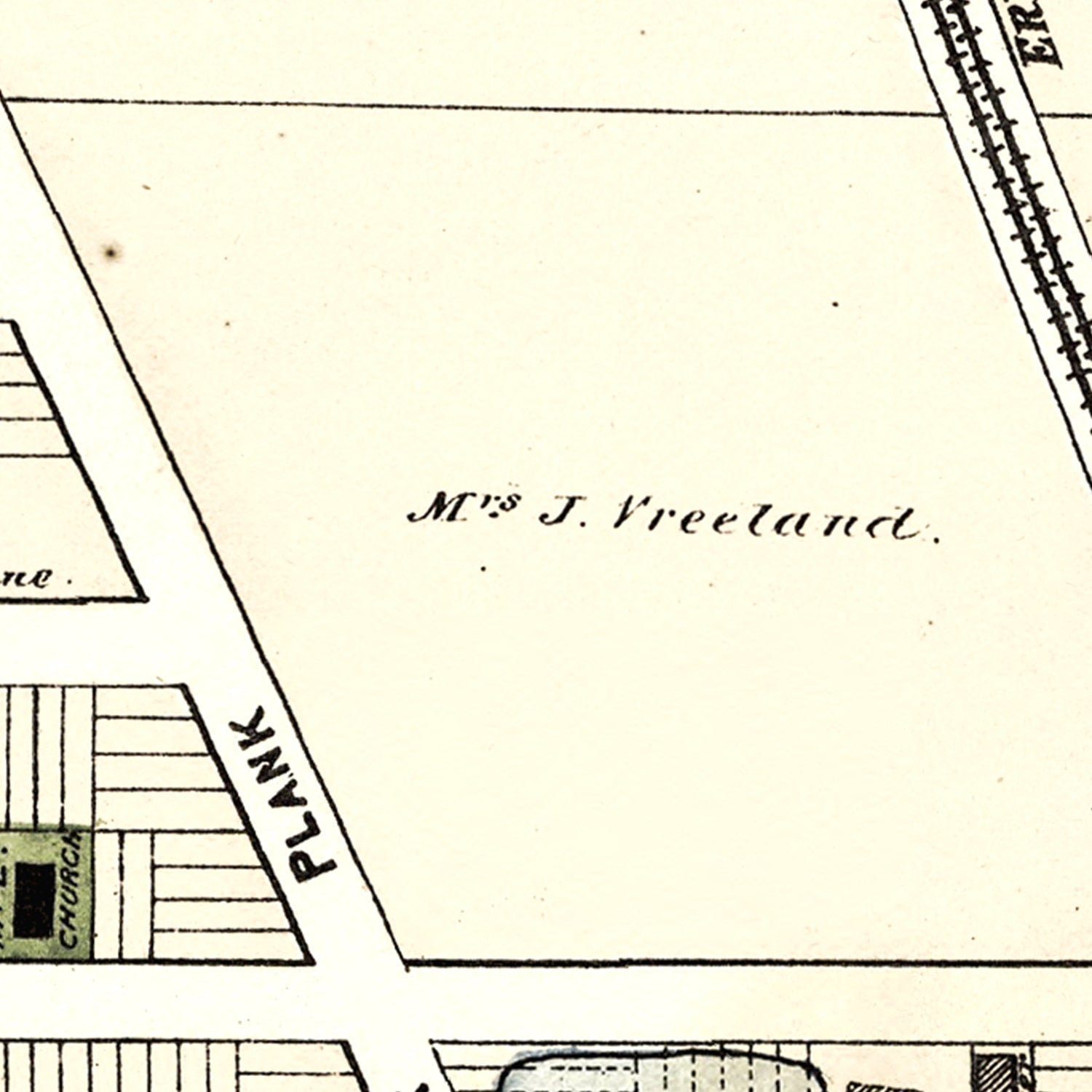 Vintage Map of Clifton, New Jersey 1877