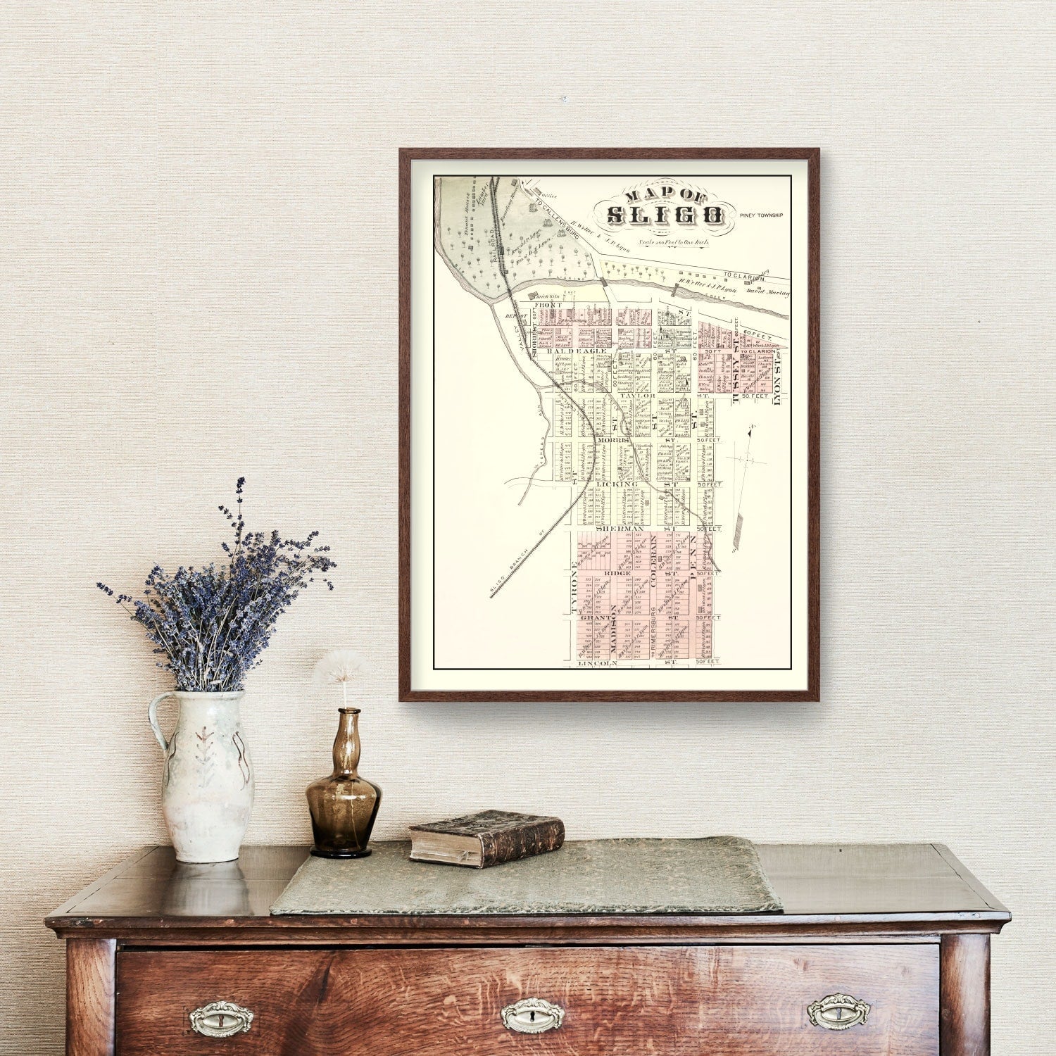 Vintage Map of Sligo, Pennsylvania 1877