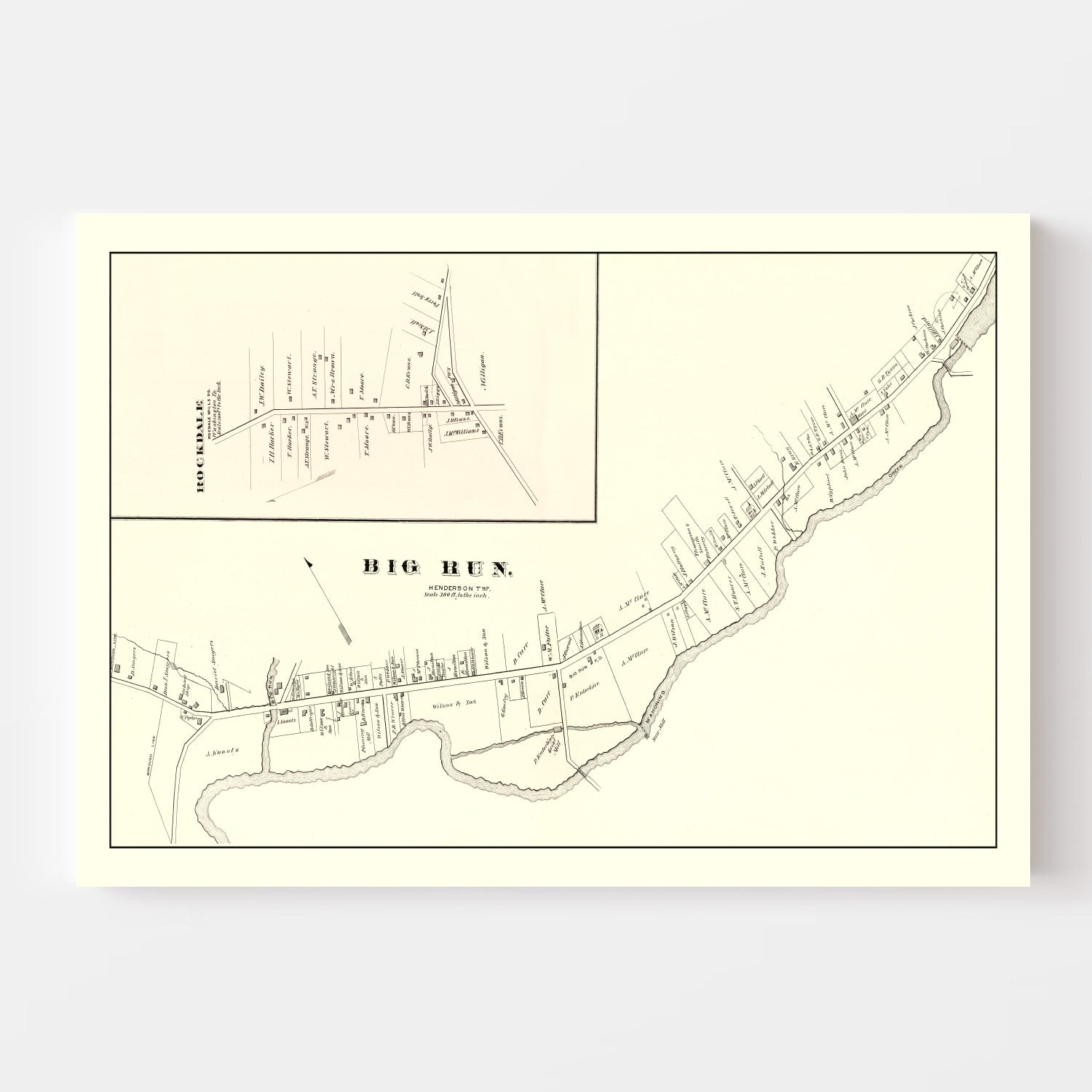 Vintage Map of Big Run, Pennsylvania 1878