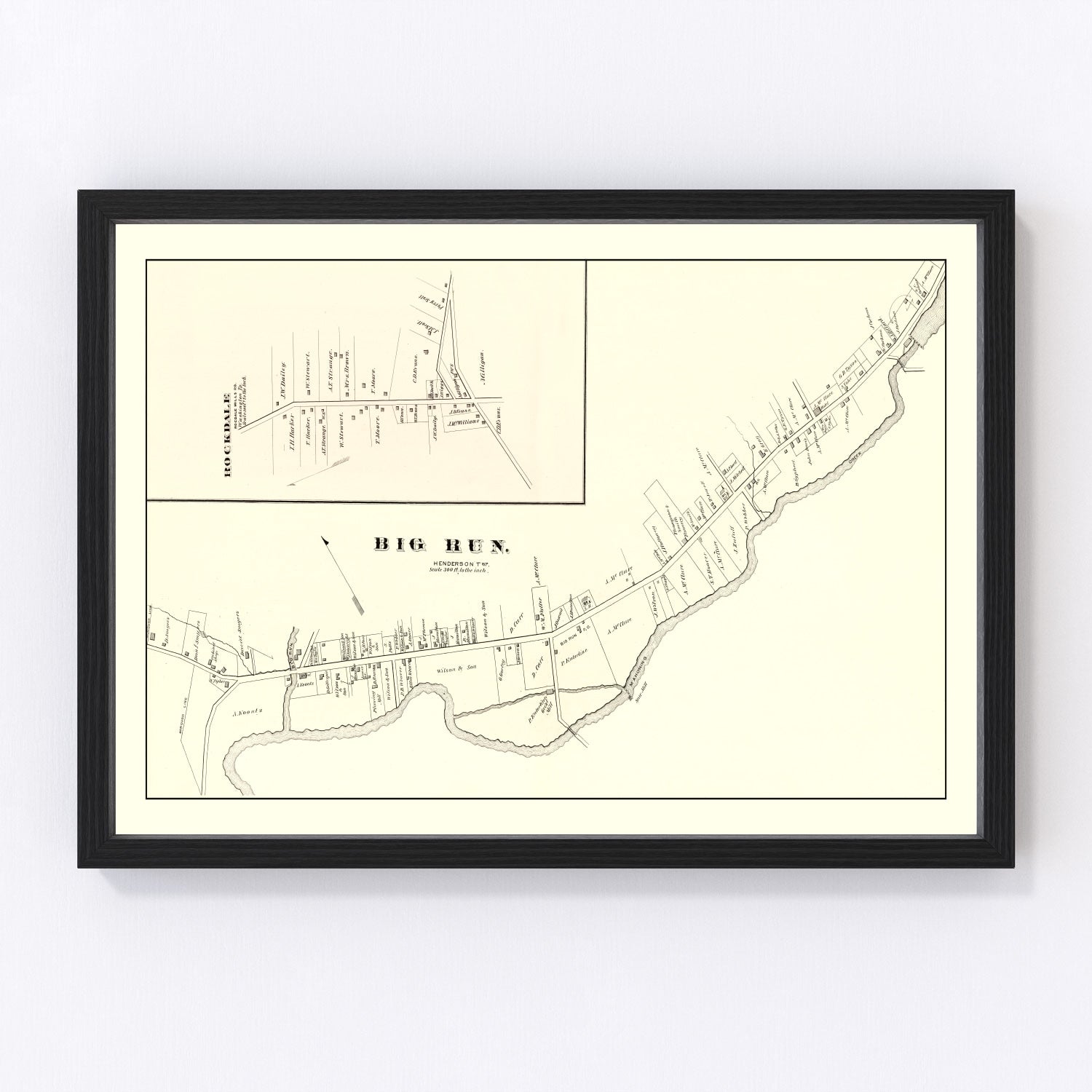 Vintage Map of Big Run, Pennsylvania 1878