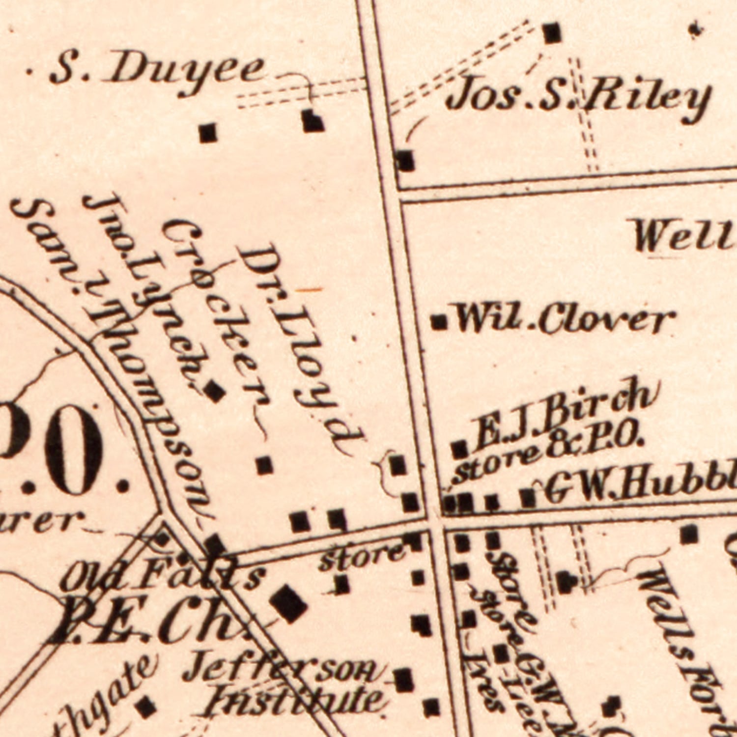 Vintage Map of Falls Church, Maryland 1879