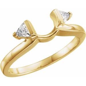 14K Yellow 1/6 CTW Natural Diamond Wrap-Style Ring Enhancer