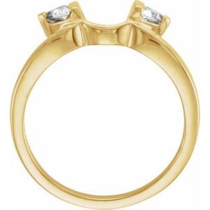 14K Yellow 1/6 CTW Natural Diamond Wrap-Style Ring Enhancer