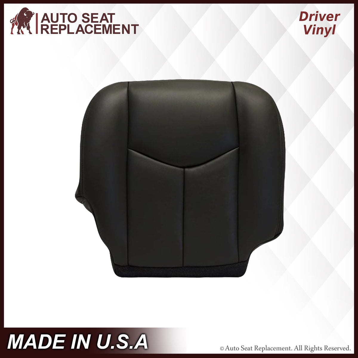 2003-2007 GMC Sierra Seat Cover in Dark Gray: Choose Leather or Vinyl